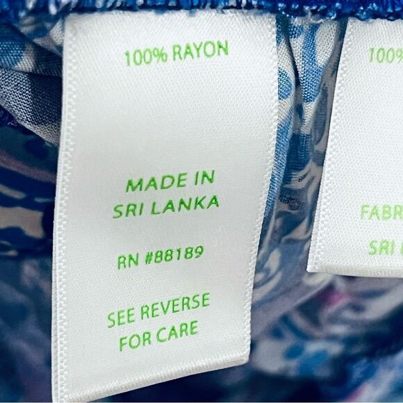 Lilly Pulitzer Bal Harbour Palazzo Paisley Multicolor  Pull On Pants XXS NWOT - Picture 12 of 12